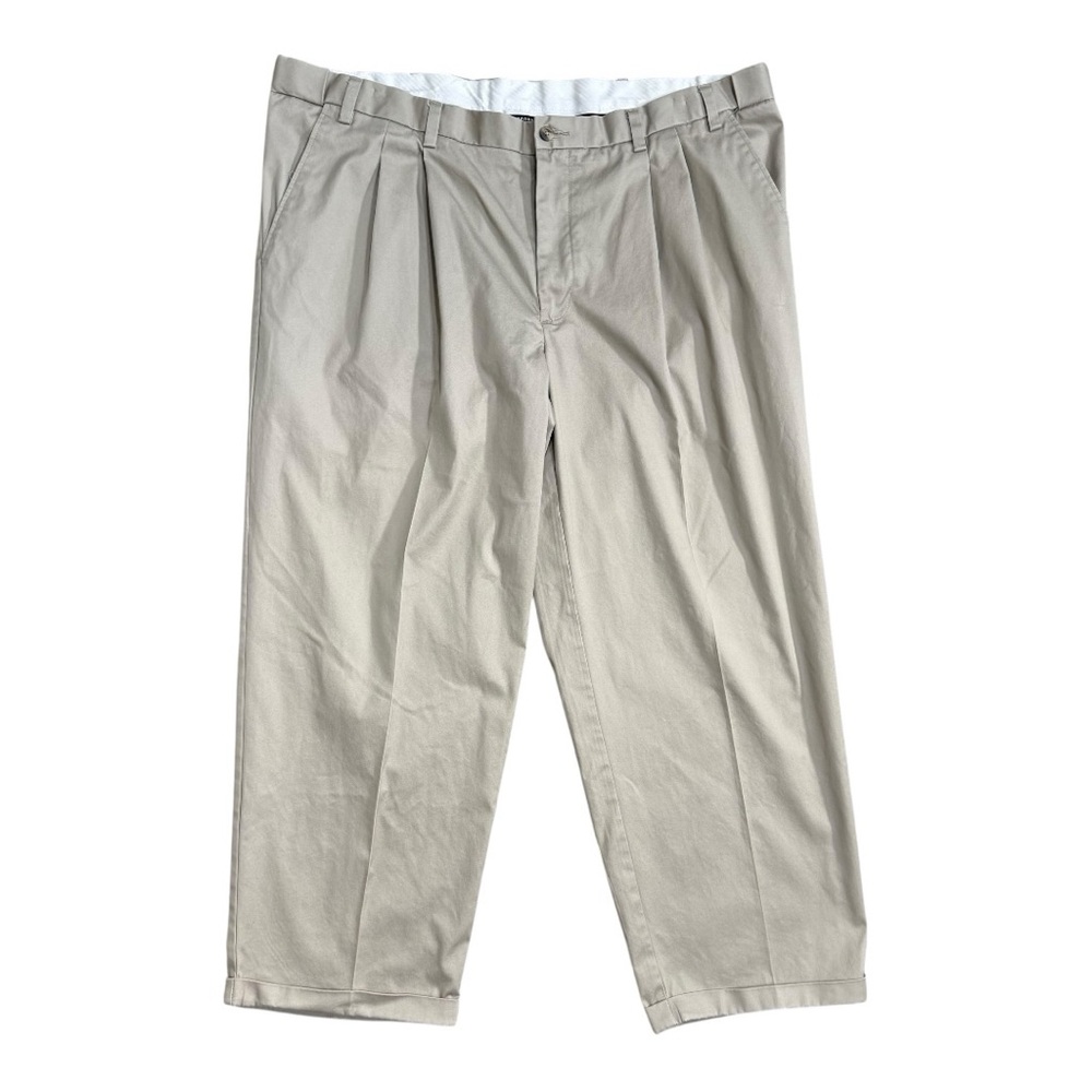 George Cream Khaki Pleated Chinos Waist 44x30  Men’s Pants